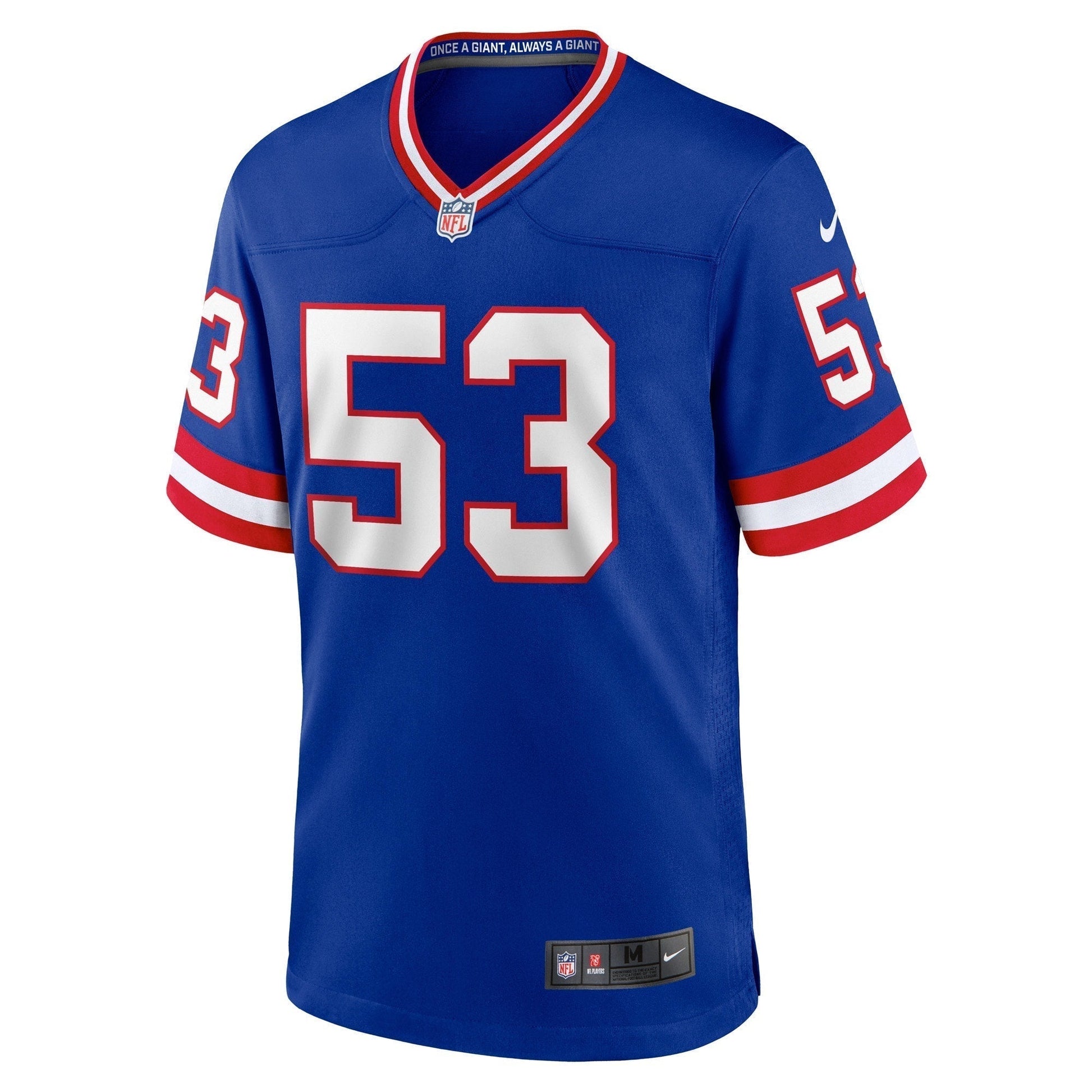 Harry Carson New York Giants Nike Classic Retired Game Jersey - Royal football jersey product view 2