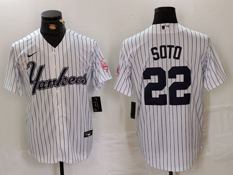 Men's New York Yankees Juan Soto White Replica Player Jersey1 baseball jersey product view 1