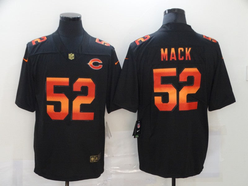 Men's Chicago Bears #52 Khalil Mack Black Game Replica Jersey1 football jersey product view 1