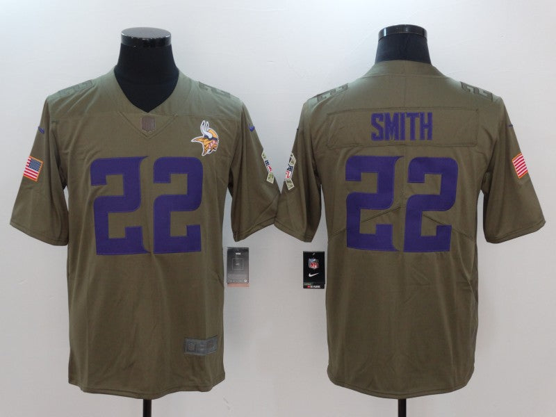 Men's Minnesota Vikings Harrison Smith #22 Brown Game Jersey1 football jersey product view 1