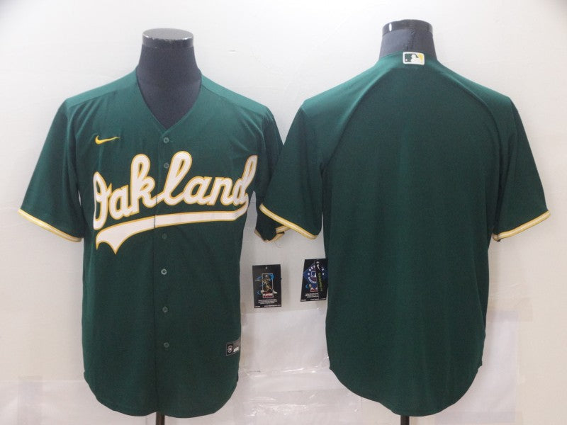 Men's Oakland Athletics Kelly Green Alternate Replica Blank Jersey1 baseball jersey product view 1