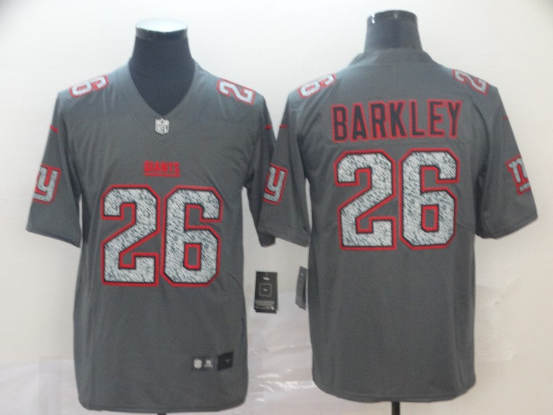 Men's New York Giants Saquon Barkley #26 Gray Player Game Jersey1 football jersey product view 1