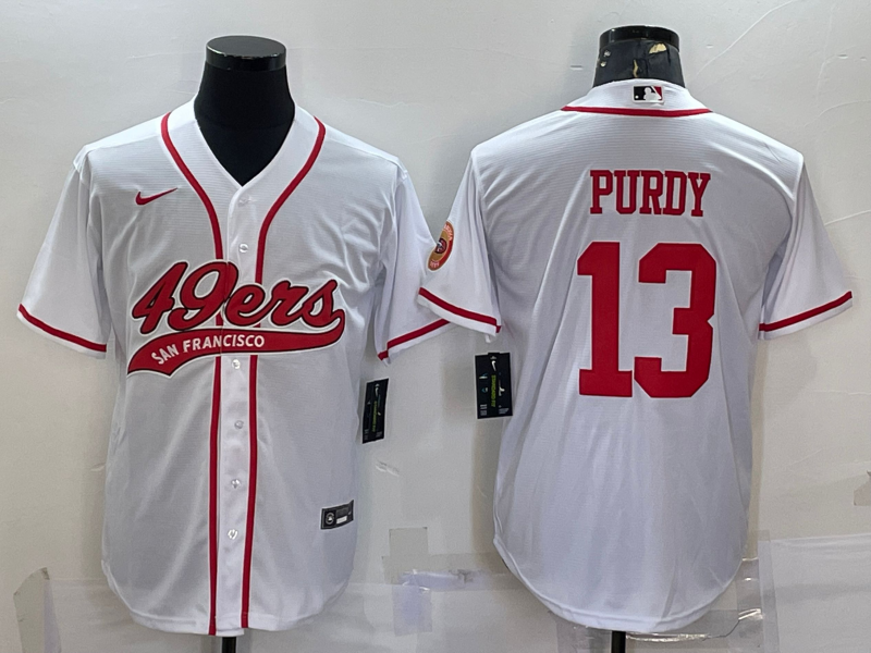Men's San Francisco 49ers Brock Purdy #13 White Game Jersey1 Joint Edition football jersey product view 1