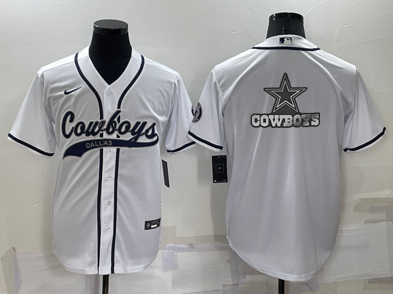 Men's Dallas Cowboys White Game Jersey1 football jersey product view 1