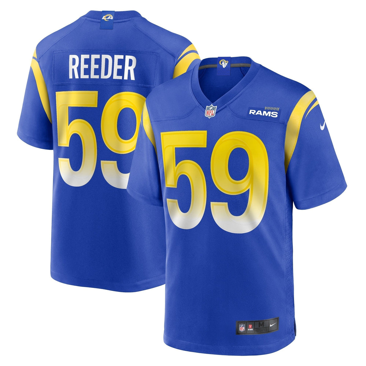 Troy Reeder Los Angeles Rams Nike Team Game Jersey - Royal football jersey product view 1