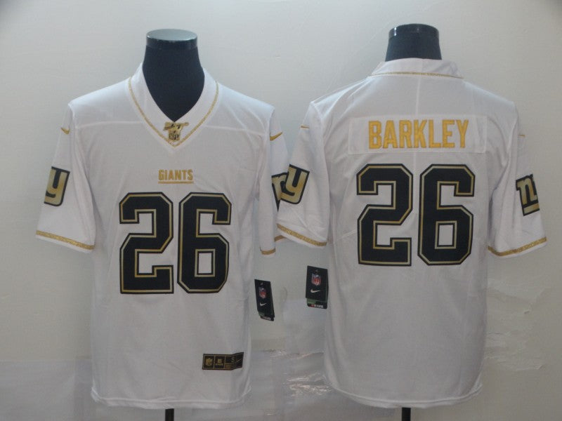 Men's New York Giants Saquon Barkley #26 White Player Game Jersey1 football jersey product view 1