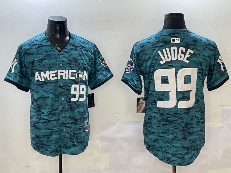 Men's American League Aaron Judge #99 Teal 2023 MLB All-Star Game Limited Player Jersey1 baseball jersey product view 1
