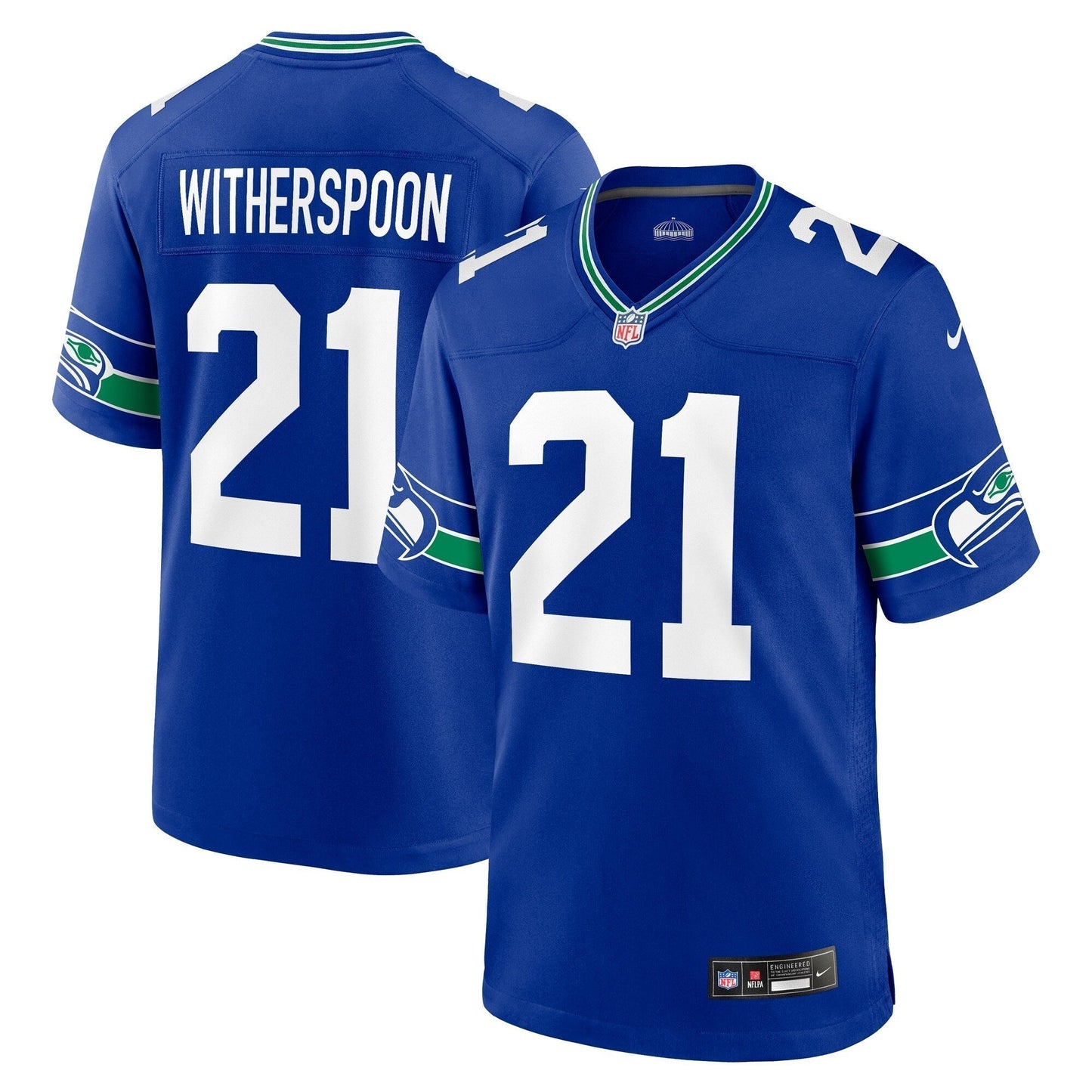 Devon Witherspoon Seattle Seahawks Nike Throwback Game Jersey - Royal football jersey product view 1