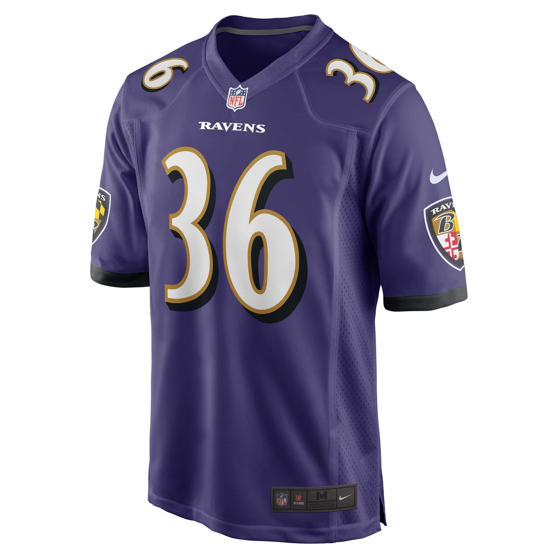 Owen Wright Baltimore Ravens Nike Team Game Jersey - Purple football jersey product view 2