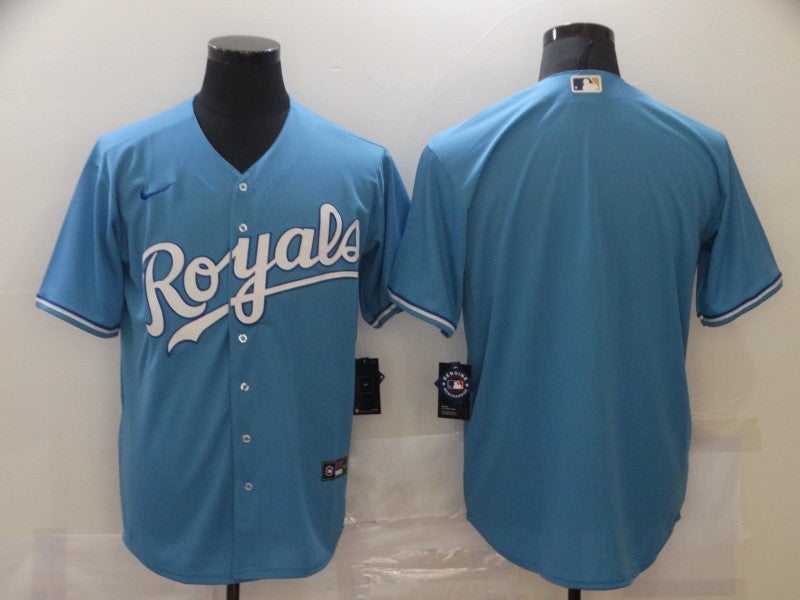 Men's Kansas City Royals Light Blue Alternate Replica Team Blank Jersey baseball jersey product view 1