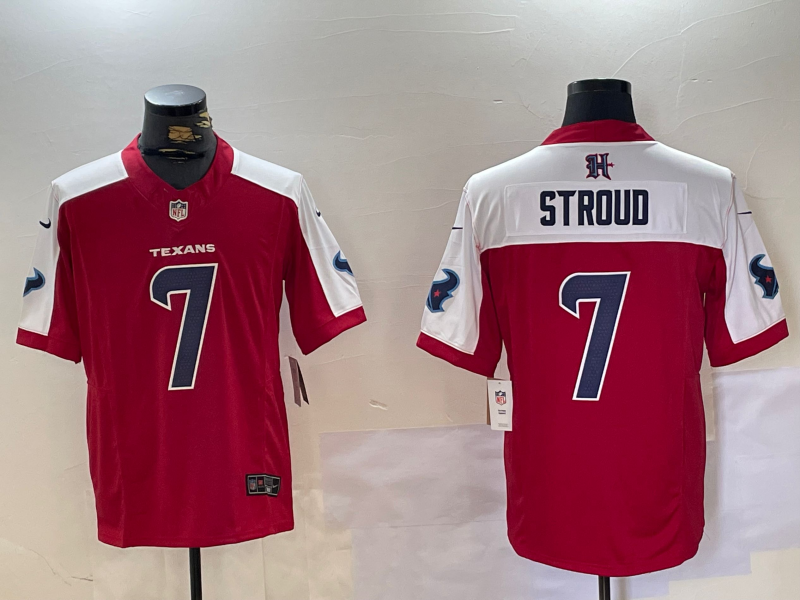 Men's Houston Texans C.J. Stroud #7 Red Player Game Jersey1 football jersey product view 1