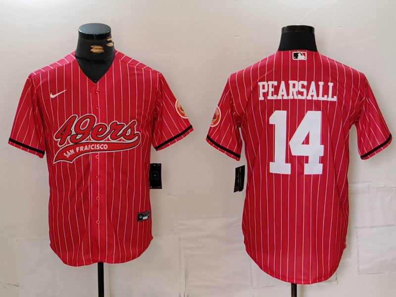 Men's San Francisco 49ers Ricky Pearsall #14 Red Player Game Jersey1 football jersey product view 1