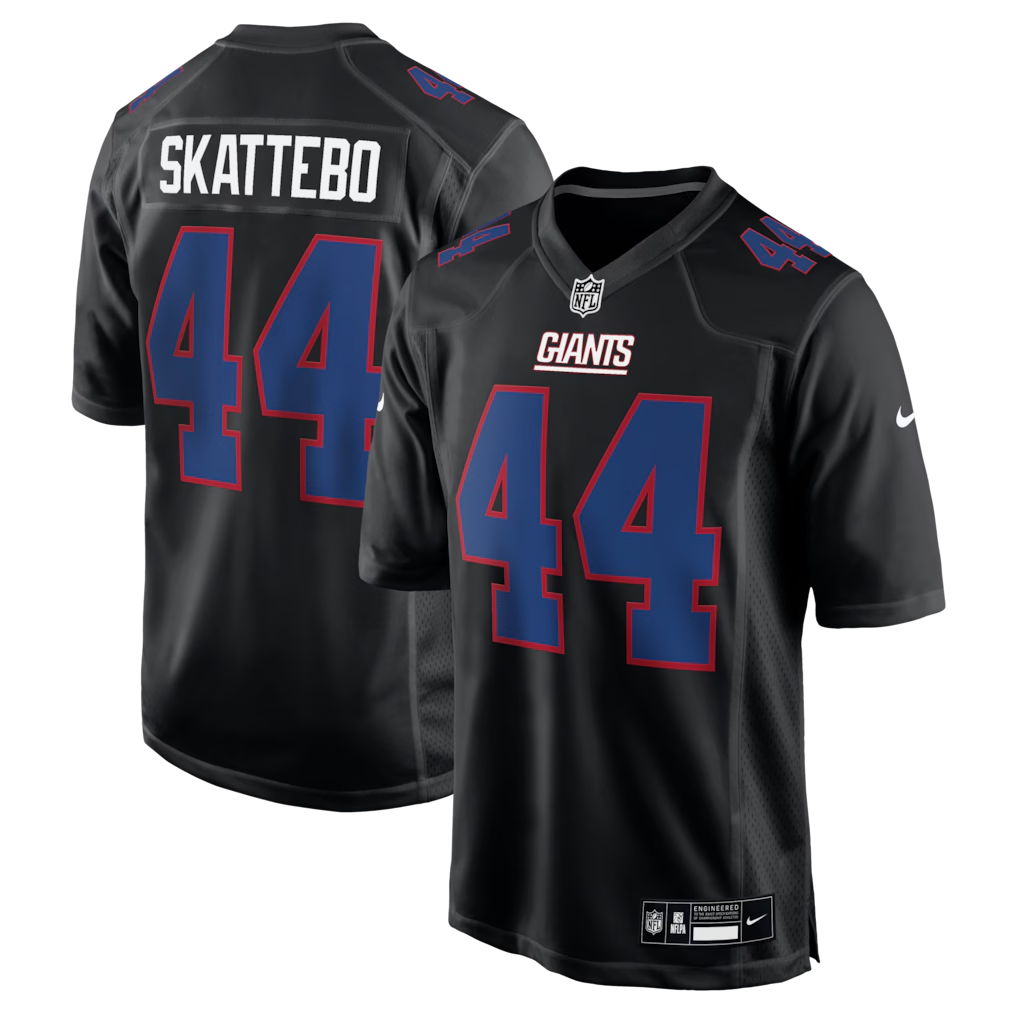Men's New York Giants Cam Skattebo Nike Black Fashion Game Jersey football jersey product view 1