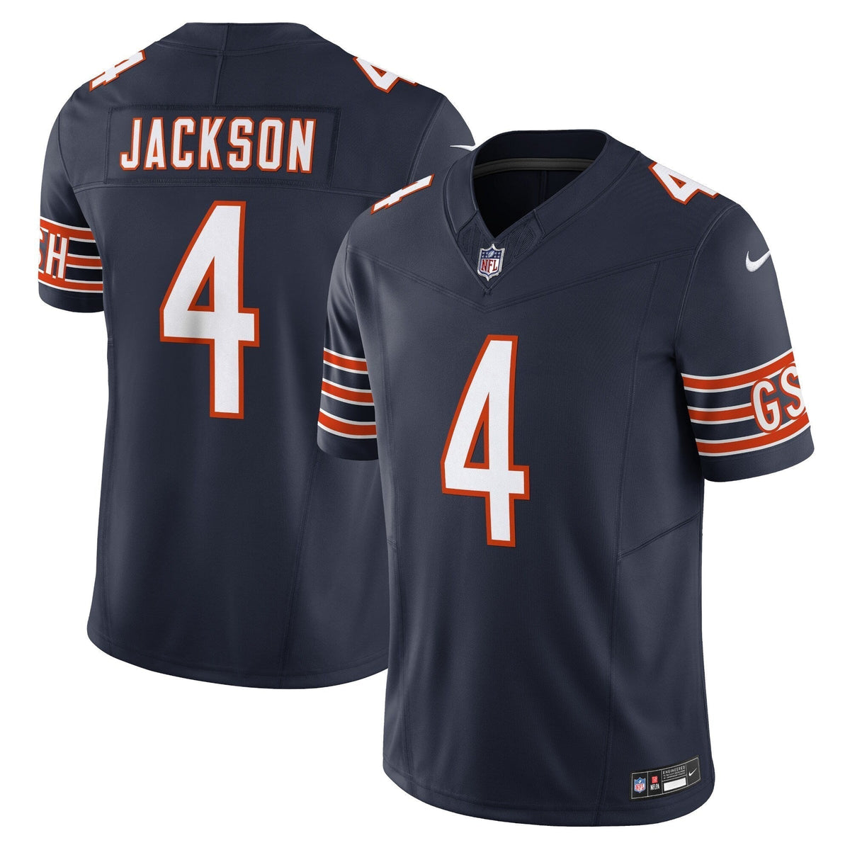 Eddie Jackson Chicago Bears Nike Vapor F.U.S.E. Limited Jersey - Navy football jersey product view 1