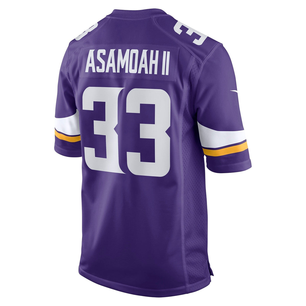 Brian Asamoah Minnesota Vikings Nike Game Jersey - Purple football jersey product view 3