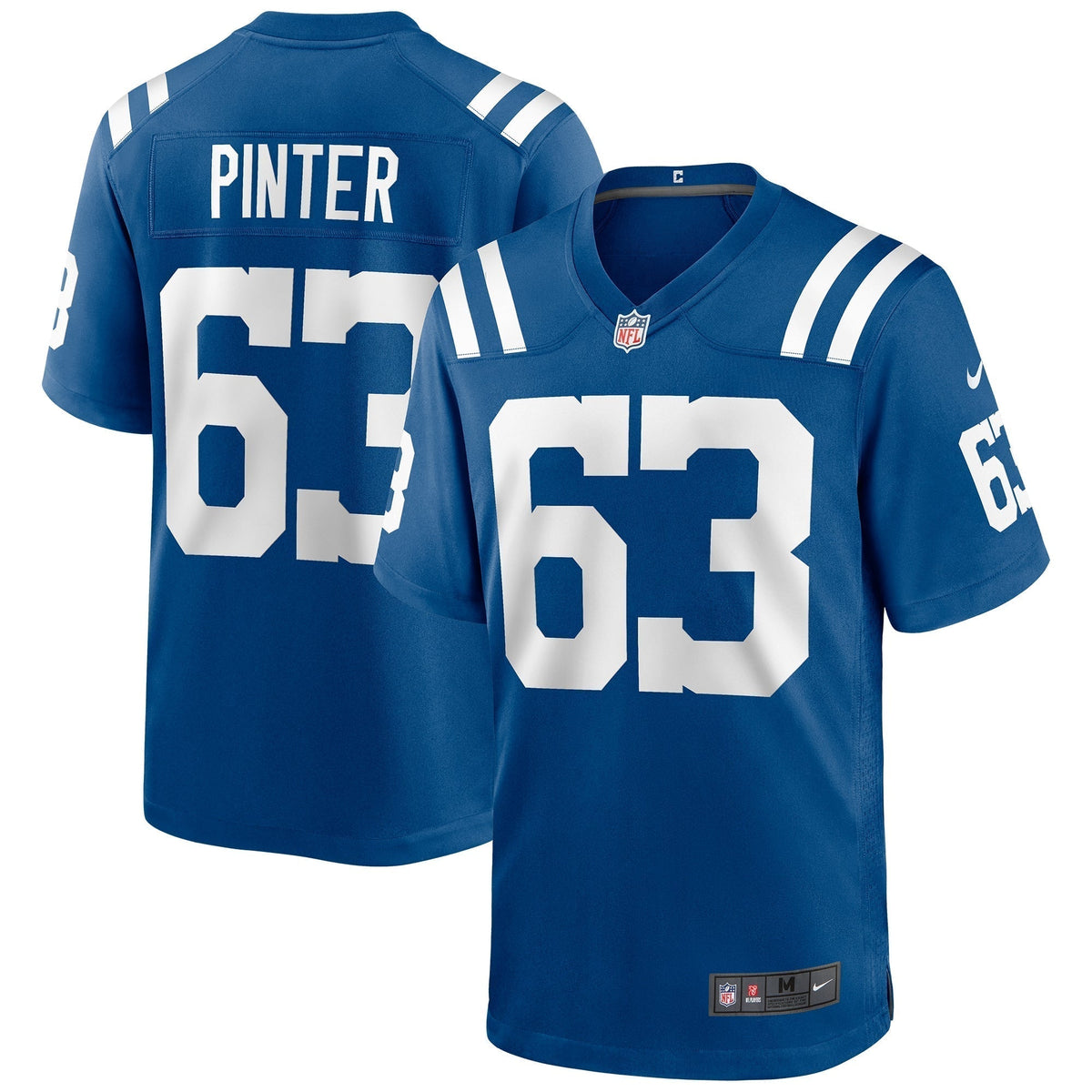 Danny Pinter Indianapolis Colts Nike Game Jersey - Royal football jersey product view 1