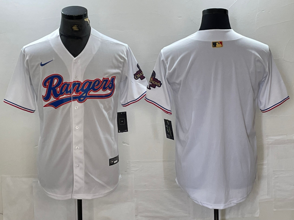 Men's Texas Rangers White Blank 2024 Gold Collection Limited Player Jersey1 baseball jersey product view 1