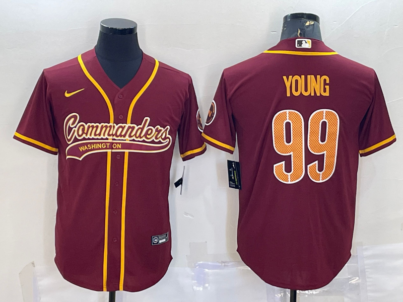 Men's Washington Commanders Chase Young #99 Red Game Jersey1 Joint Edition football jersey product view 1
