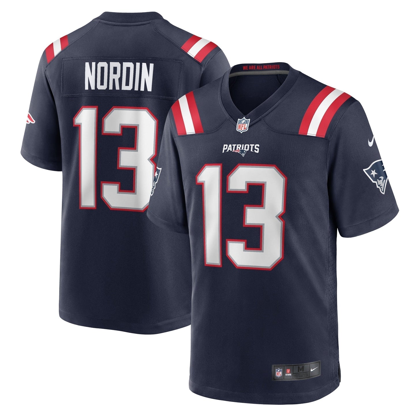 Quinn Nordin New England Patriots Nike Game Jersey - Navy football jersey product view 1