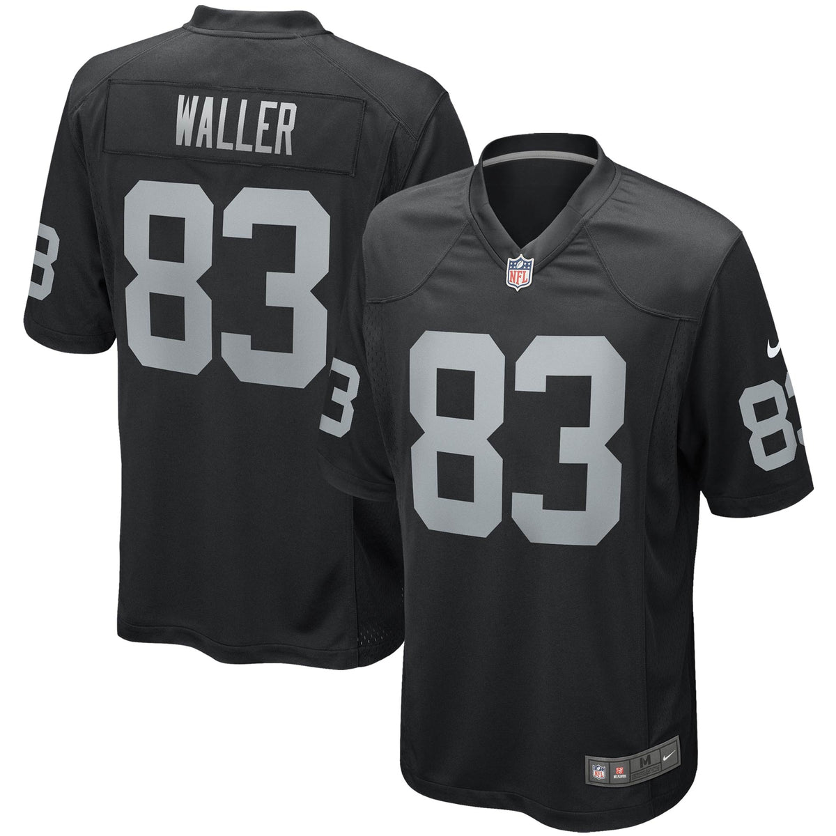 Darren Waller Las Vegas Raiders Nike Game Jersey - Black football jersey product view 1