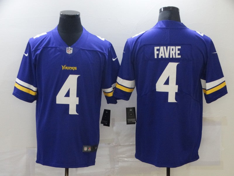 Men's Minnesota Vikings Brett Favre #4 Purple Game Jersey1 football jersey product view 1