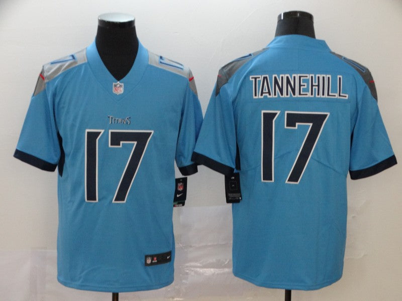 Men's Tennessee Titans Ryan Tannehill #17 Light Blue Game Jersey1 football jersey product view 1