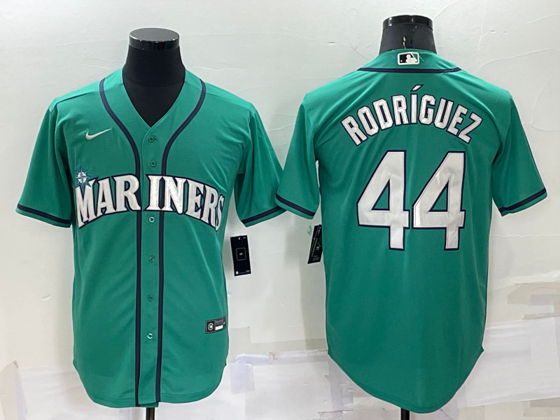 Men's Seattle Mariners Julio Rodriguez #44 Green Replica Baseball Jersey1 baseball jersey product view 1