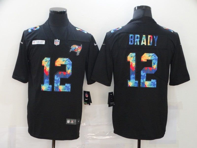 Men's Tampa Bay Buccaneers Tom Brady #12 Black Game Player Jersey1 football jersey product view 1