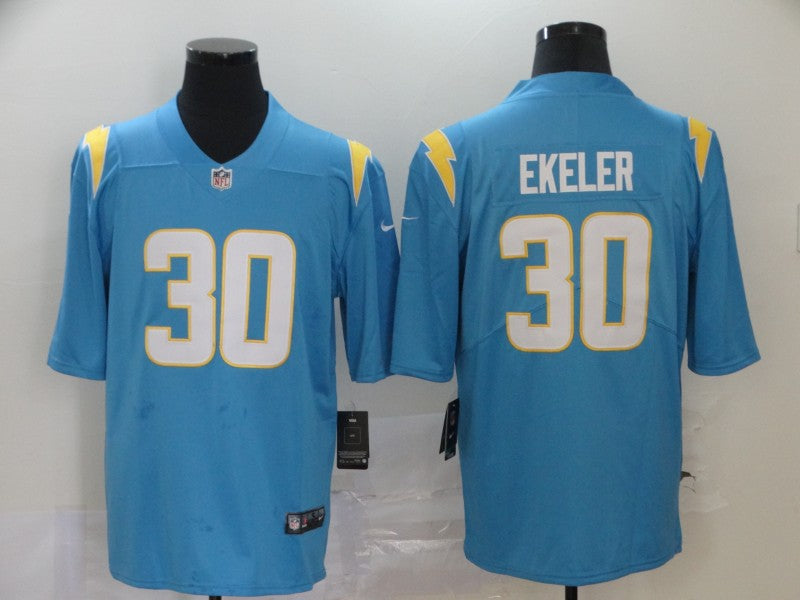 Men's Los Angeles Chargers Austin Ekeler #30 Powder Blue Player Game Jersey1 football jersey product view 1