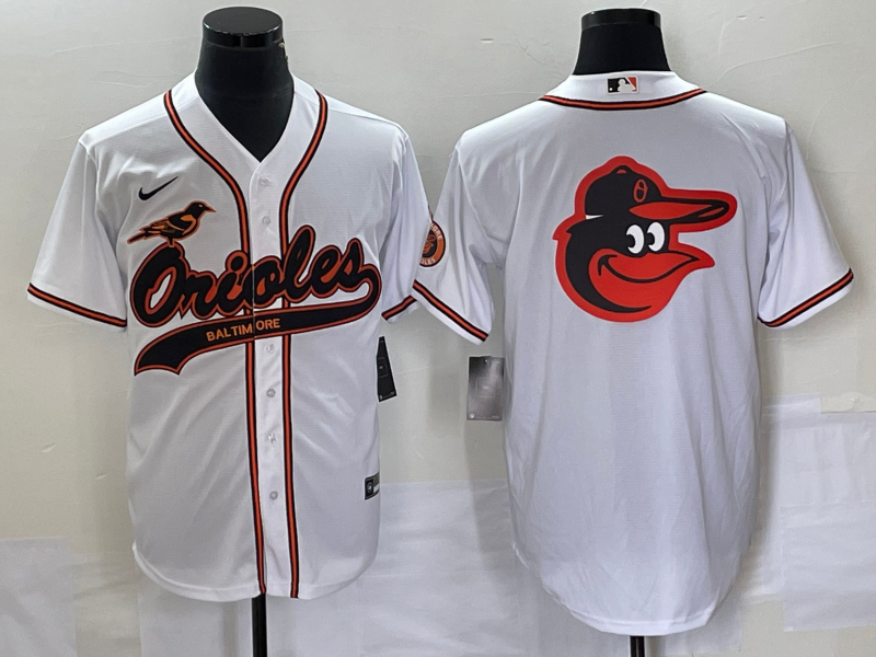 Men's Baltimore Orioles White Replica Player Jersey1 Joint Edition baseball jersey product view 1