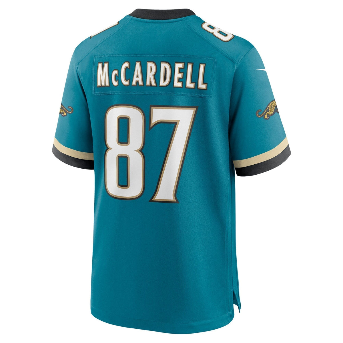 Keenan McCardell Jacksonville Jaguars Nike Prowler Throwback Retired Game Jersey - Teal football jersey product view 3