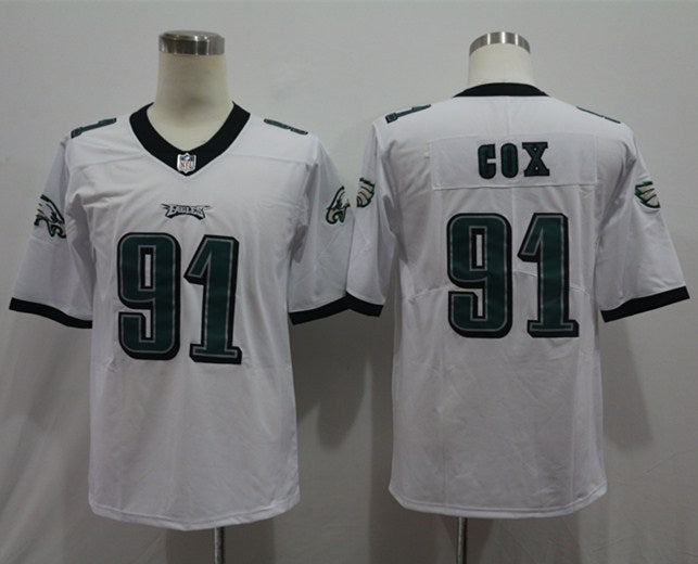 Men's Philadelphia Eagles Fletcher Cox #91 White Game Jersey1 football jersey product view 1