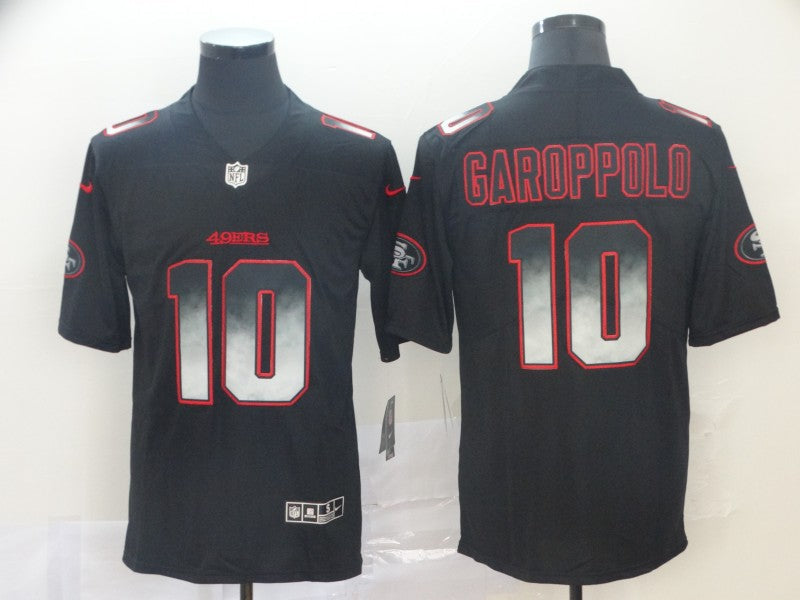 Men's San Francisco 49ers #10 Jimmy Garoppolo Black Game Jersey1 football jersey product view 1