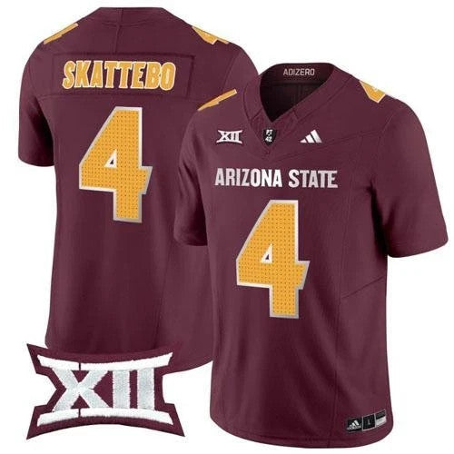Cam Skattebo Arizona State Sun Devils Jersey - Red sports jersey product view 1