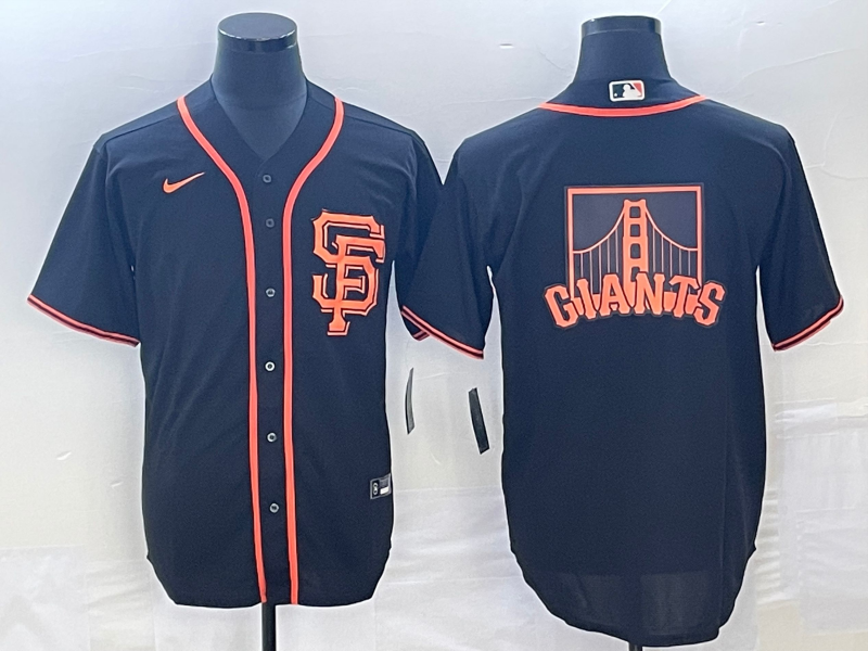 Men's San Francisco Giants Black Alternate Replica Player Jersey1 baseball jersey product view 1