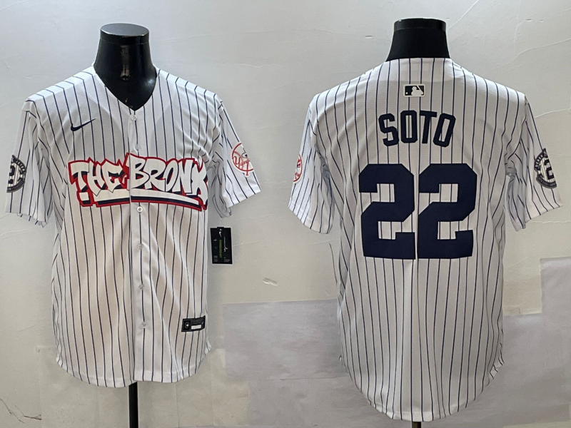 Men's New York Yankees Juan Soto White Limited Player Jersey1 baseball jersey product view 1