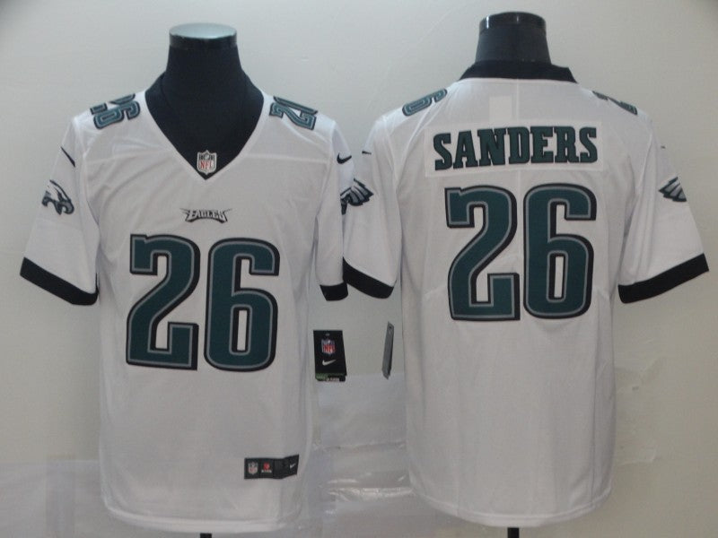 Men's Philadelphia Eagles Miles Sanders #26 White Game Jersey1 football jersey product view 1