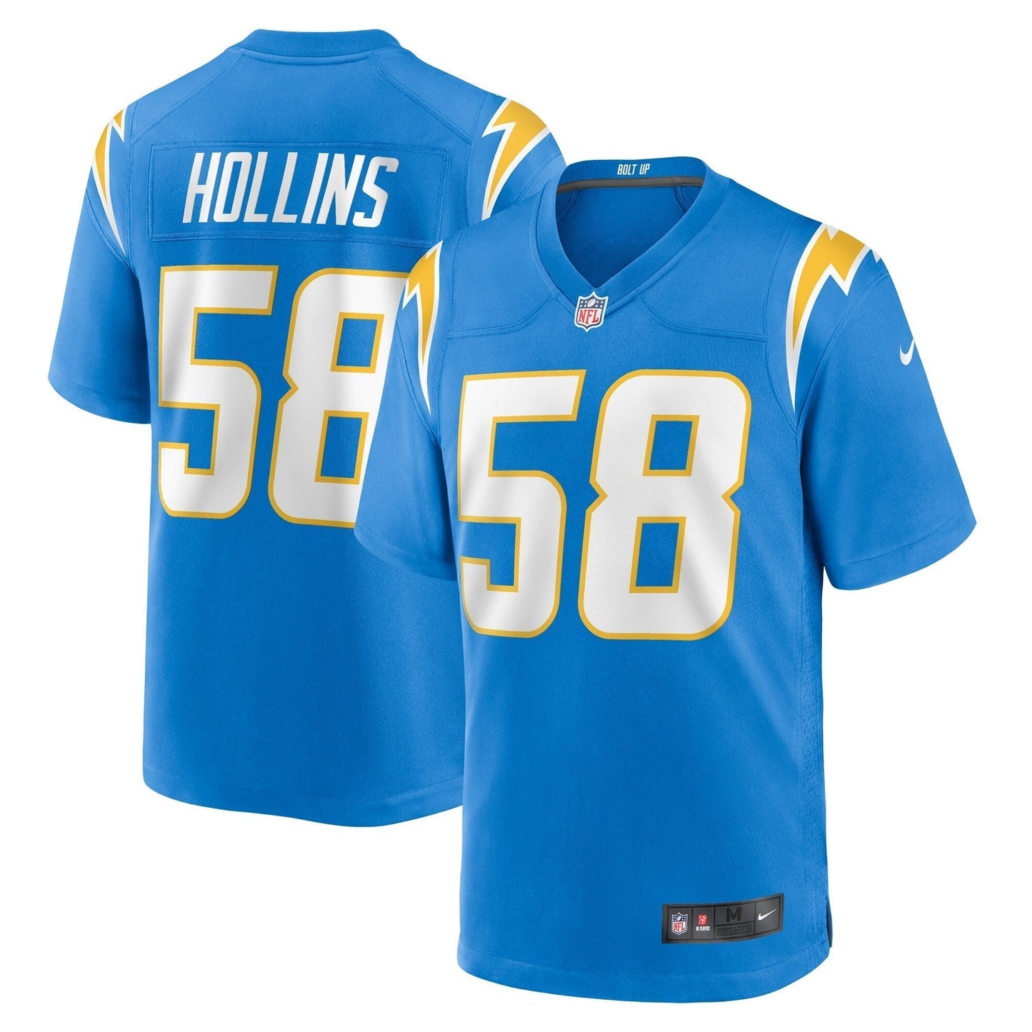 Justin Hollins Los Angeles Chargers Nike Game Jersey - Powder Blue football jersey product view 1