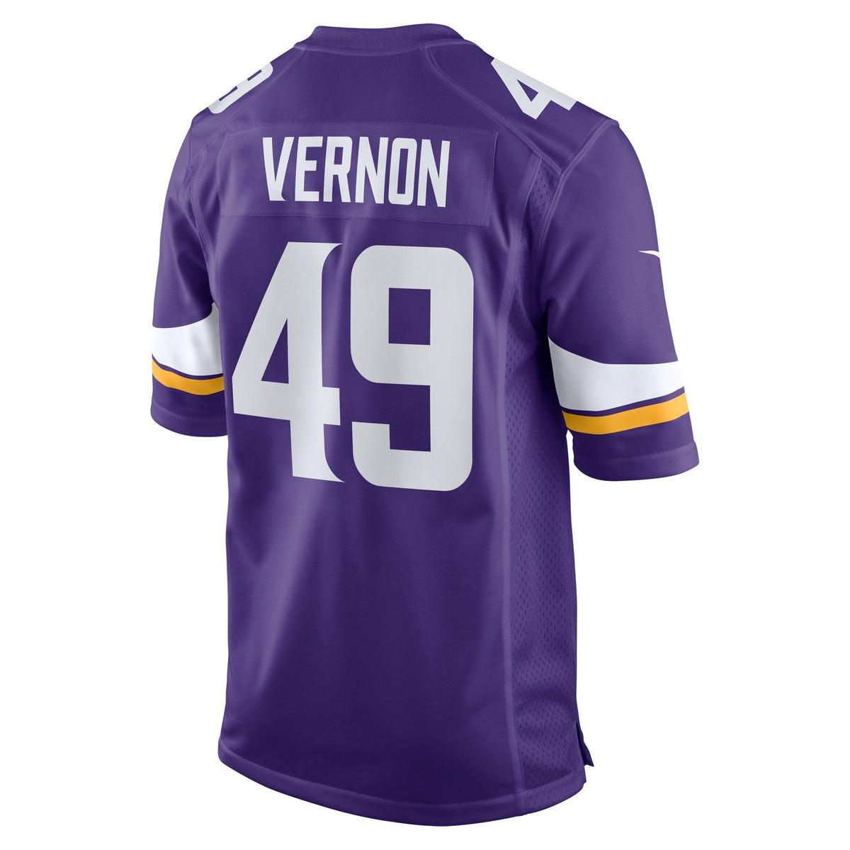 Seth Vernon Minnesota Vikings Nike Game Jersey - Purple football jersey product view 3