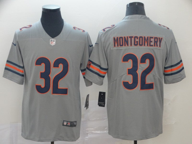 Men's Chicago Bears David Montgomery #32 Gray Game Jersey1 football jersey product view 1