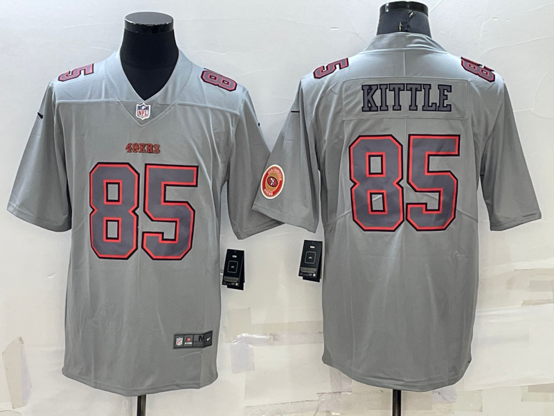 Men's San Francisco 49ers George Kittle #85 Gray Atmosphere Game Jersey1 football jersey product view 1