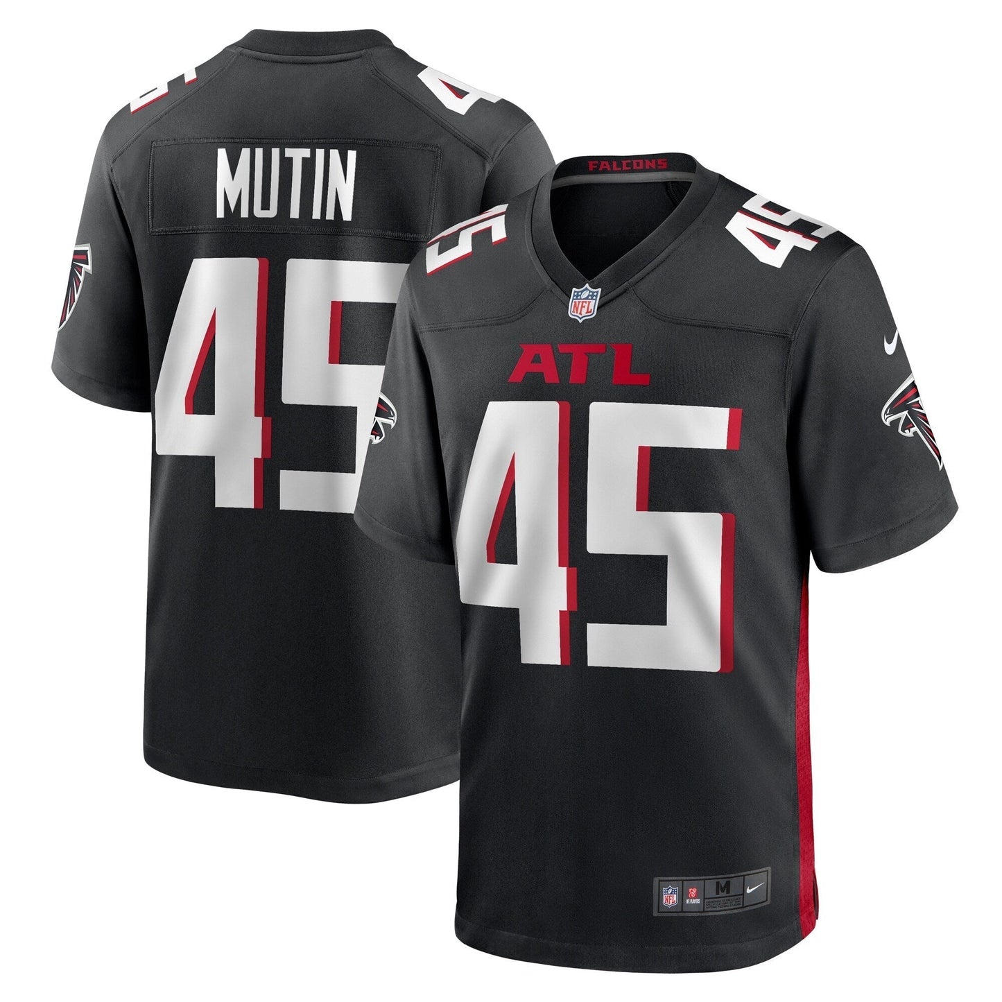 Donavan Mutin Atlanta Falcons Nike Game Jersey - Black football jersey product view 1