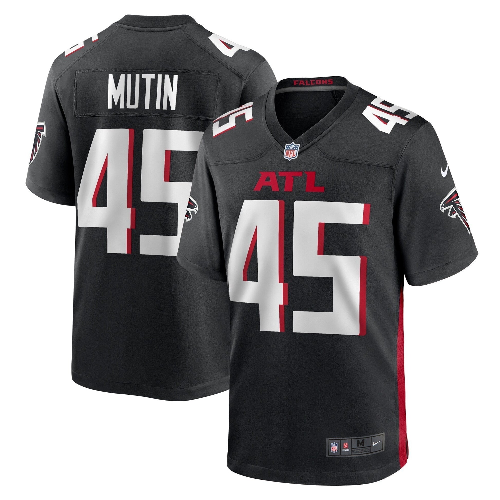 Donavan Mutin Atlanta Falcons Nike Game Jersey - Black football jersey product view 1