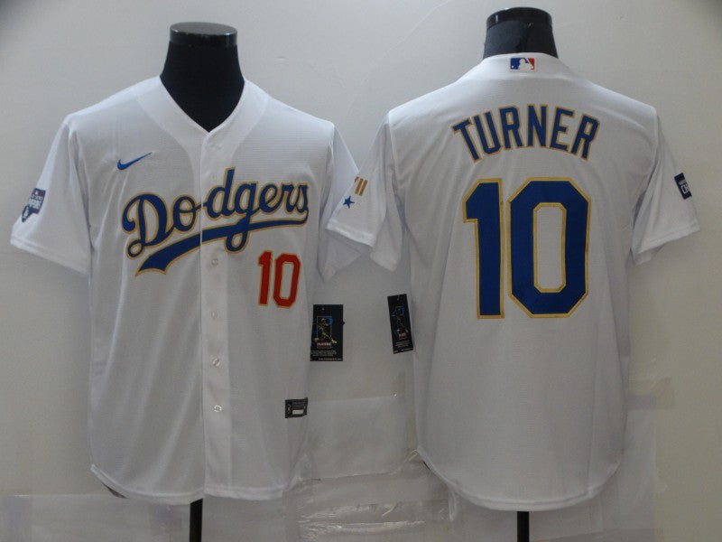 Men's Los Angeles Dodgers Justin Turner #10 White Fashion Stitched Jersey1 baseball jersey product view 1