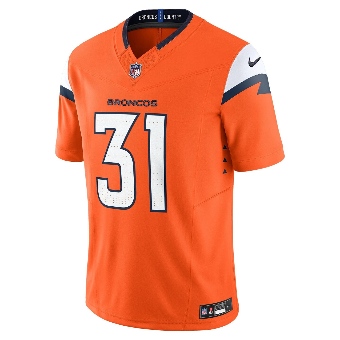 Justin Simmons Denver Broncos Nike Vapor F.U.S.E. Limited Jersey - Orange football jersey product view 2