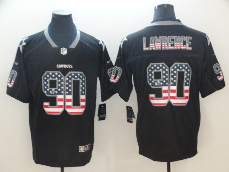 Men's Dallas Cowboys DeMarcus Lawrence #90 Black Authentic Game Jersey1 football jersey product view 1