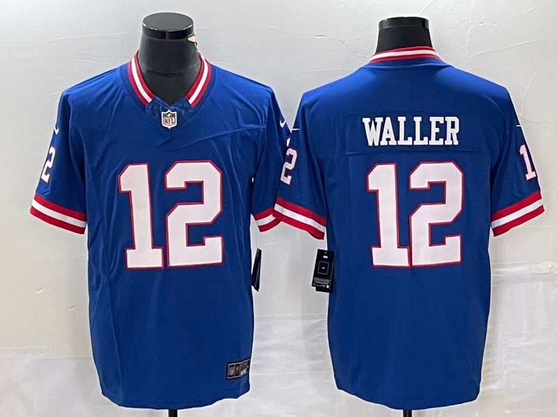 Men's New York Giants Darren Waller #12 Royal Classic Game Jersey1 football jersey product view 1
