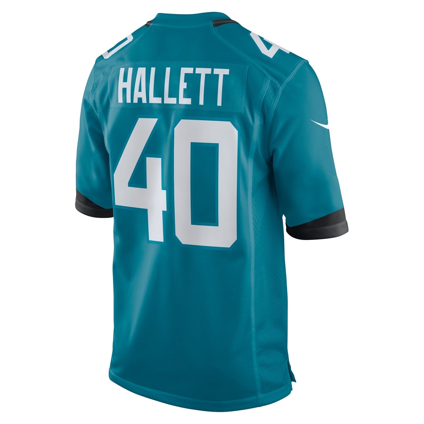 Erick Hallett Jacksonville Jaguars Nike Game Jersey - Teal football jersey product view 3