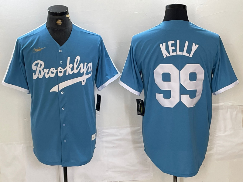 Men's Los Angeles Dodgers Joe Kelly #99 Light Blue Alternate Cooperstown Collection Player Jersey1 baseball jersey product view 1