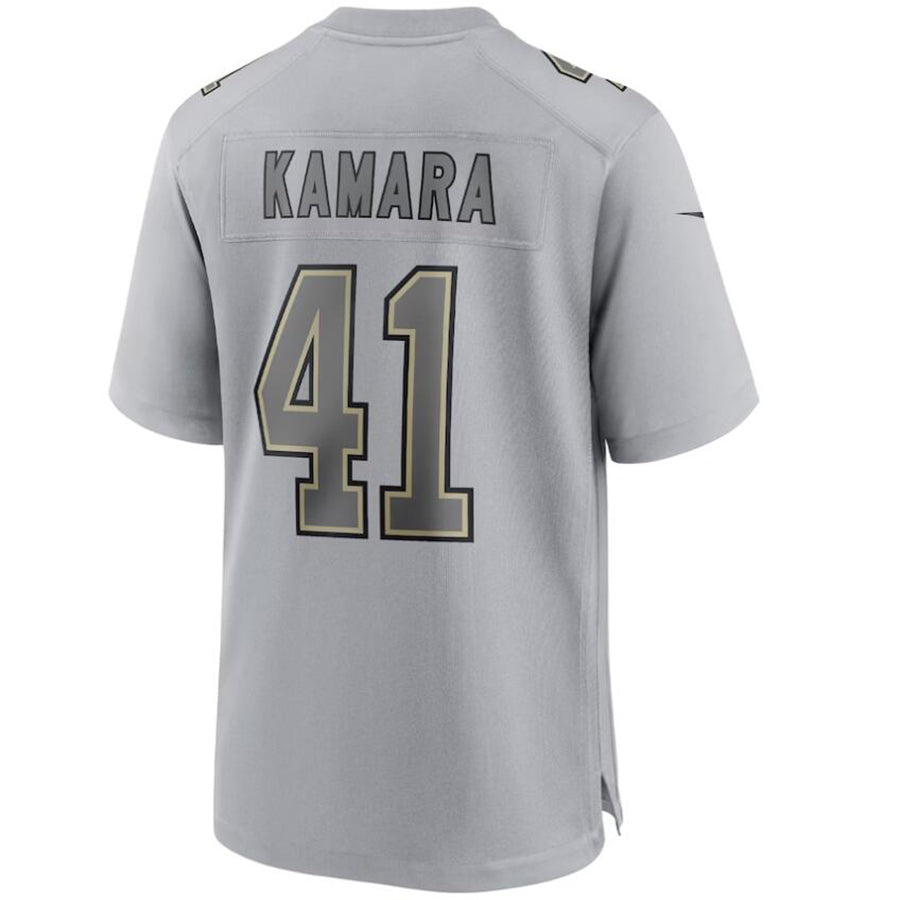 #41 Alvin Kamara Player NO.Saints Gray American Game Stitched Football Jerseys football jersey product view 1